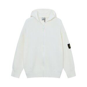 Stone Island White Hooded Sweater